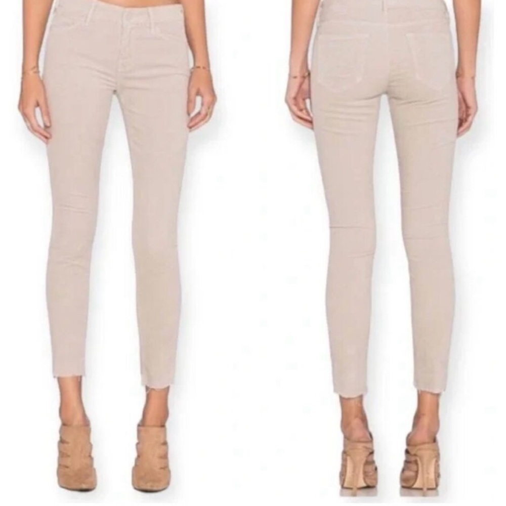 MOTHER Corduroy Looker Ankle Fray Hopscotch